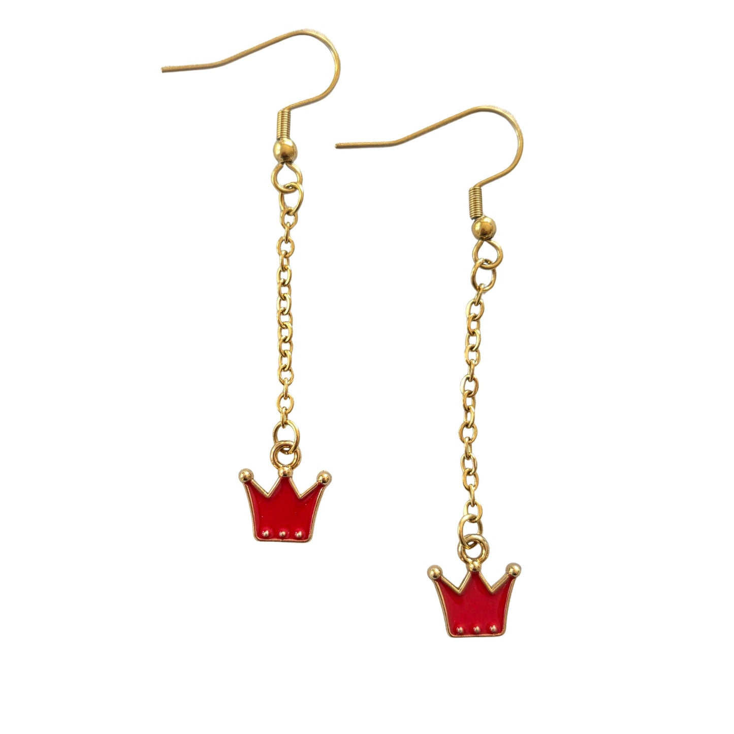 Reina Red Crown Dangles