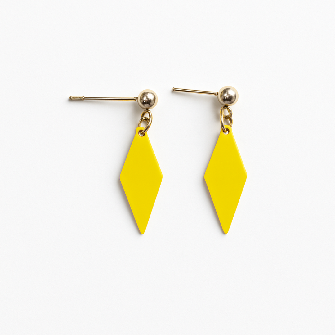 Yellow Diamond Dangles
