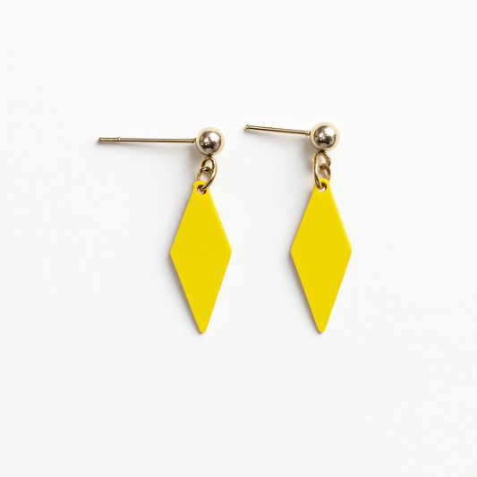 Yellow Diamond Dangles