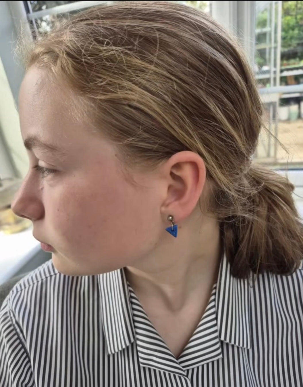 Blue Mini Triangle Dangles