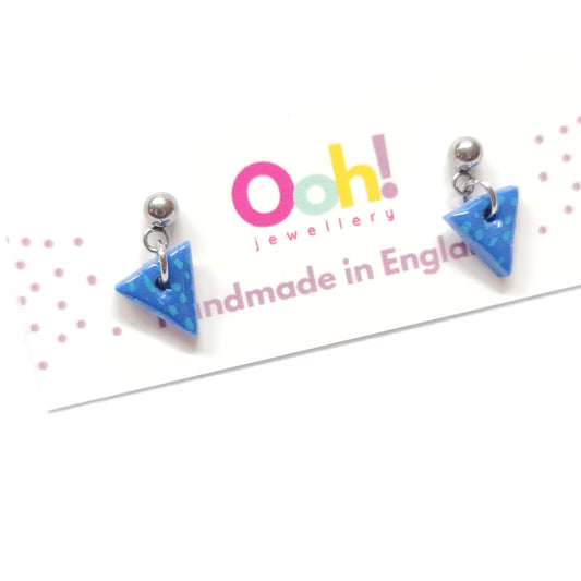 Blue Mini Triangle Dangles