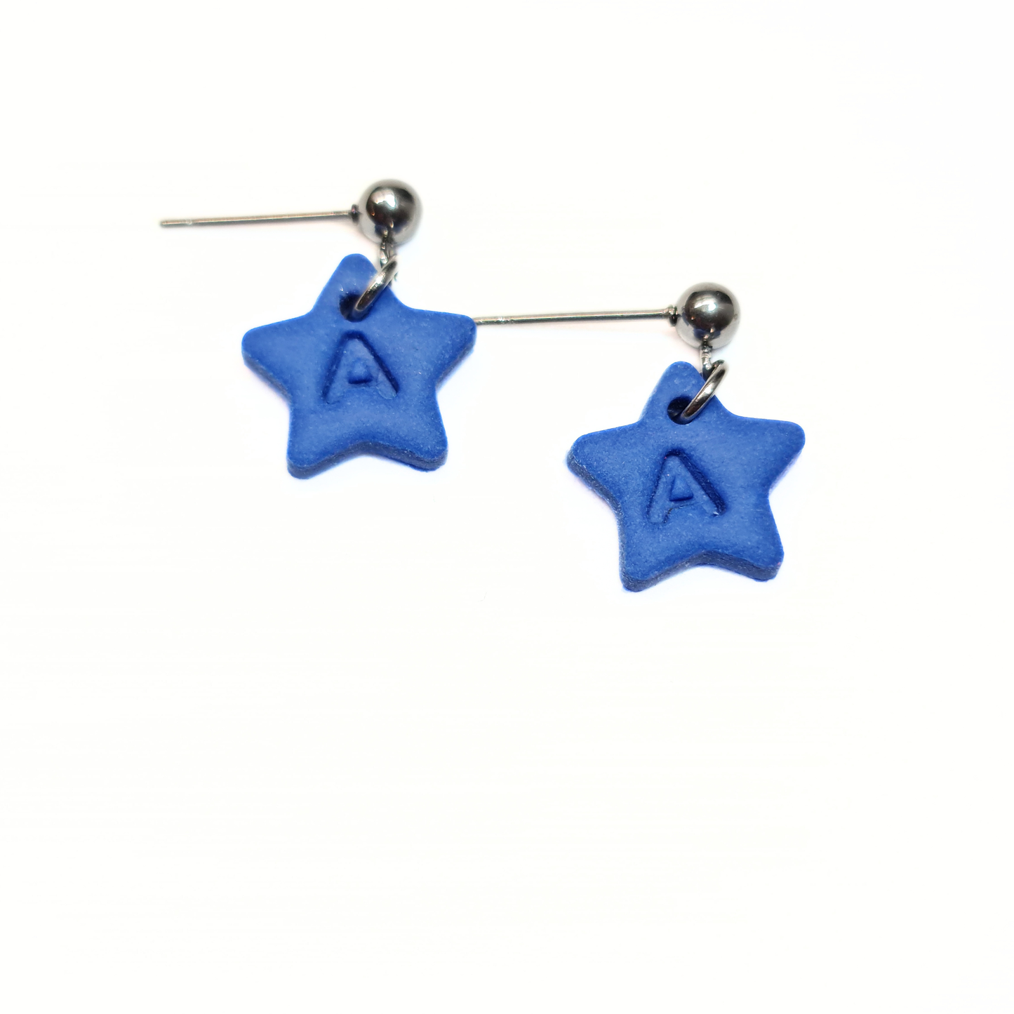 Personalised Initial Blue Star Dangles