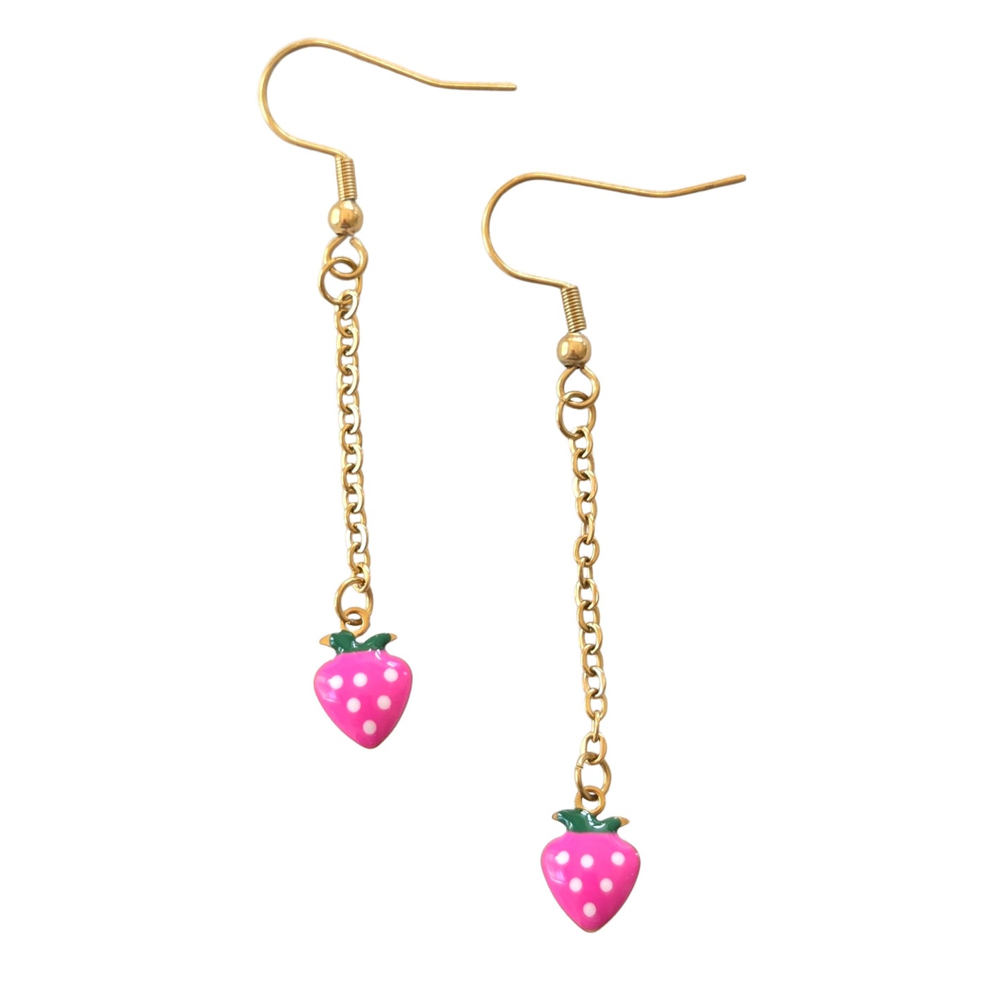 Dolly Pink Strawberry Dangles