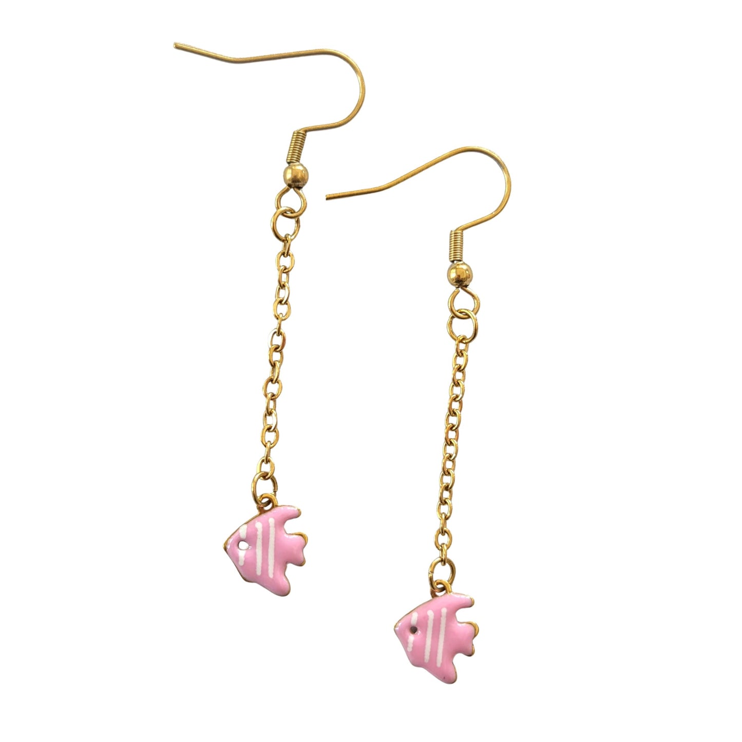 Goldie Pink Fish Dangles