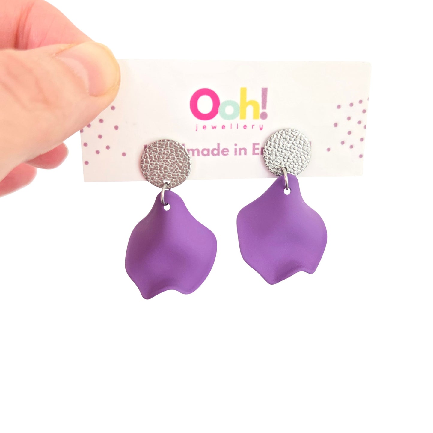 Frida Purple Petal Dangles