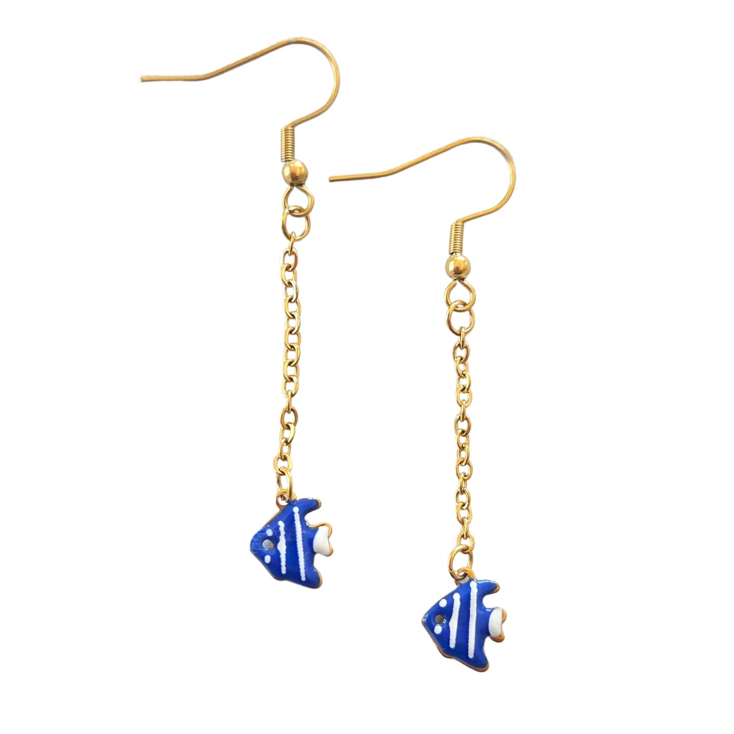 Goldie Blue Fish Dangles