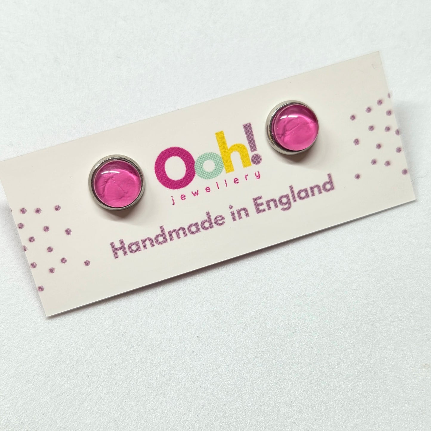 Pink Colour Pop Studs