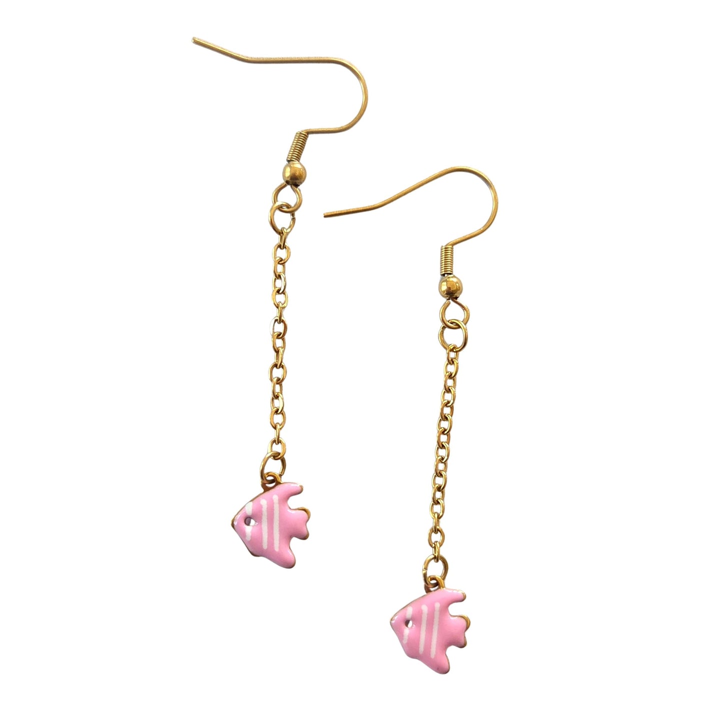 Goldie Pink Fish Dangles