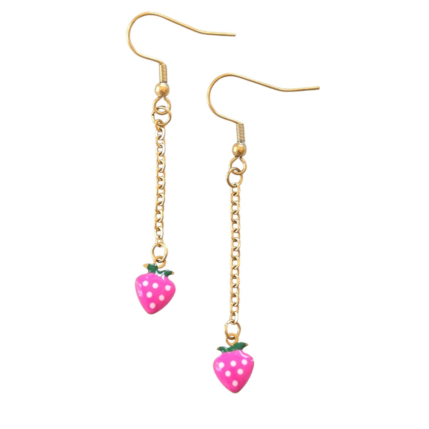 Dolly Pink Strawberry Dangles
